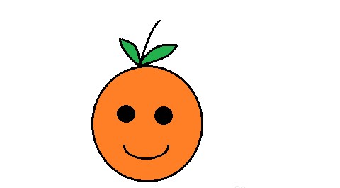 橙色的水果简笔画图片