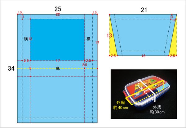教你如何DIY翻盖便当盒午餐袋