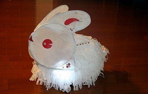 儿童花灯制作:兔子纸灯手工制作图解