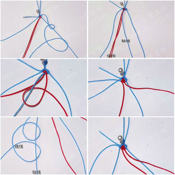 中国结编绳手工创意，编织在逃公主蝴蝶结教程