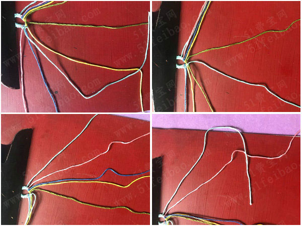 亲手学编绳，五色手工编织友谊手链详细全过程