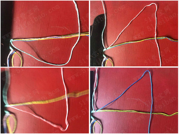 亲手学编绳，五色手工编织友谊手链详细全过程