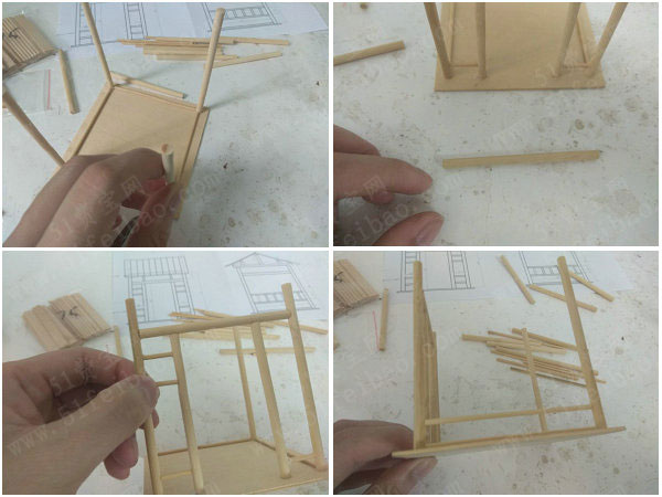 手工制作DIY房屋听雨阁凉亭模型