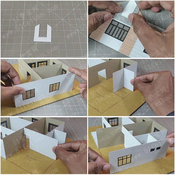 纸板房子教程图片