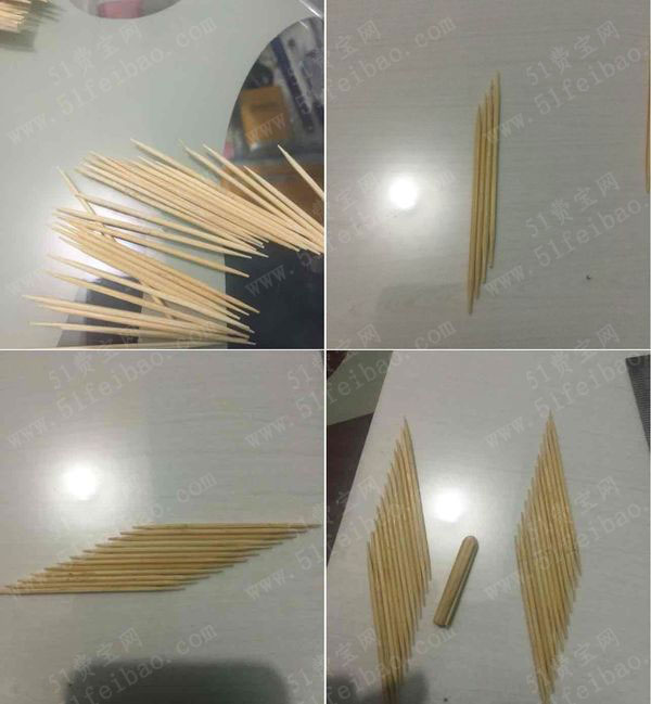 用牙签做的小工艺品|牙签手工制作蝴蝶作品