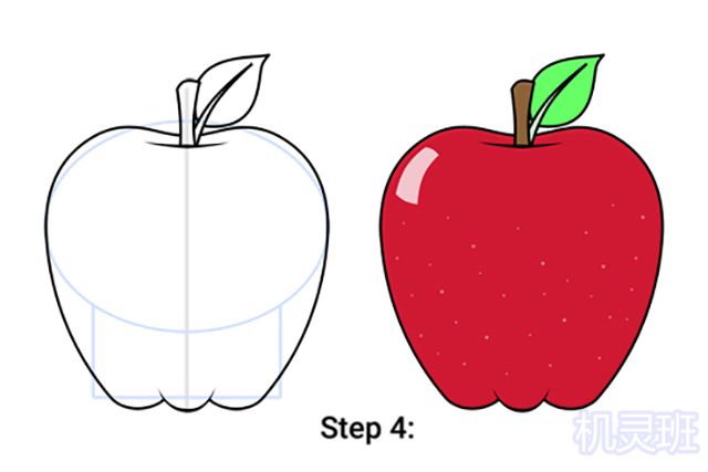 怎么一步一步教儿童画苹果简笔画(步骤图解)17