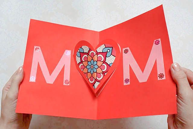 儿童手工制作母亲节礼物:自制3d爱心贺卡(步骤图解)22