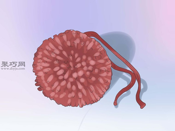 手工制作毛线球图片教程 7