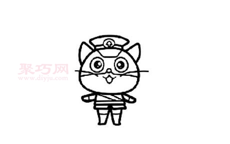 黑猫警长画法第5步