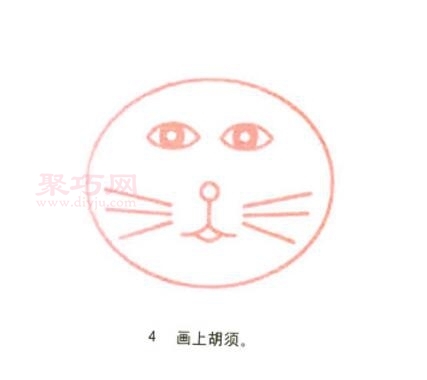 大脸猫画法第4步