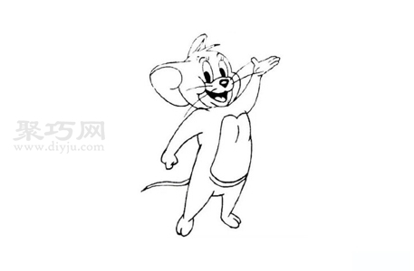 猫和老鼠中的小老鼠杰瑞简笔画如何画