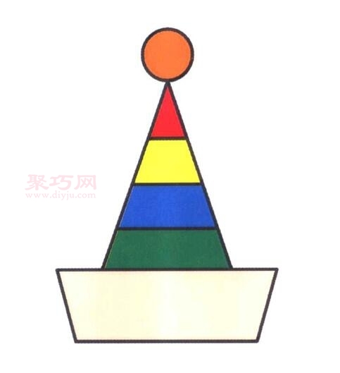 小丑帽画法第5步