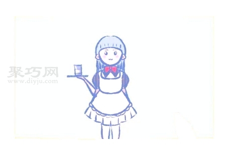 5步怎么画小女仆 小女仆简笔画画法