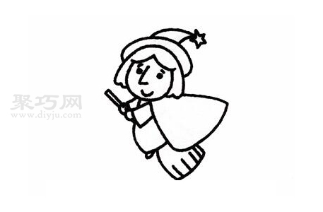 女巫画法图解 一起来学女巫简笔画