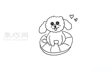 泰迪犬如何画 一步一步教你画泰迪犬简笔画