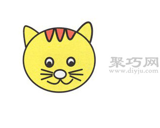 小猫简笔画的画法步骤4