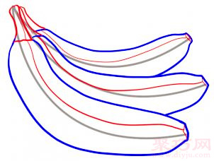 香蕉简笔画第3步