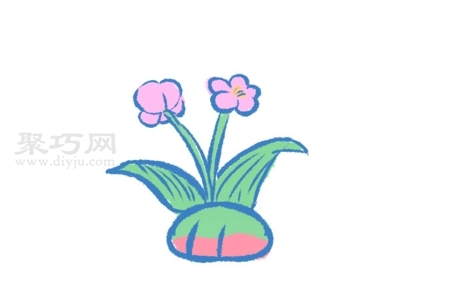 5步画盛开的花画法