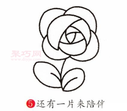 玫瑰花画法第5步