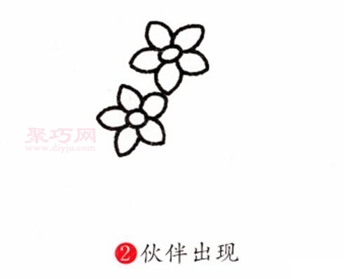 水仙花画法第2步