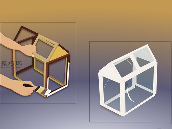 用相框制作迷你温室教程图解 12