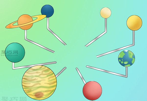 用金属丝和泡沫做太阳系模型方法 9