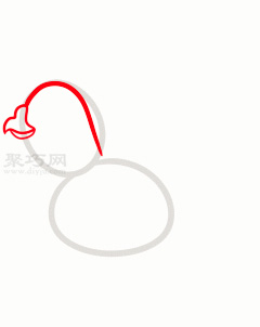 鸽子简笔画第2步