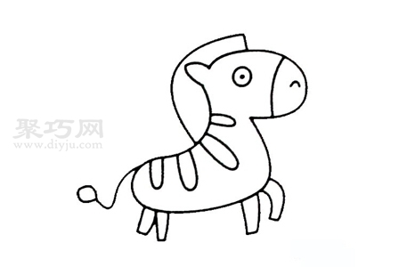 幼儿画斑马 一起来学斑马简笔画