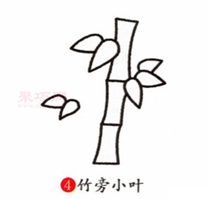 竹子画法第4步