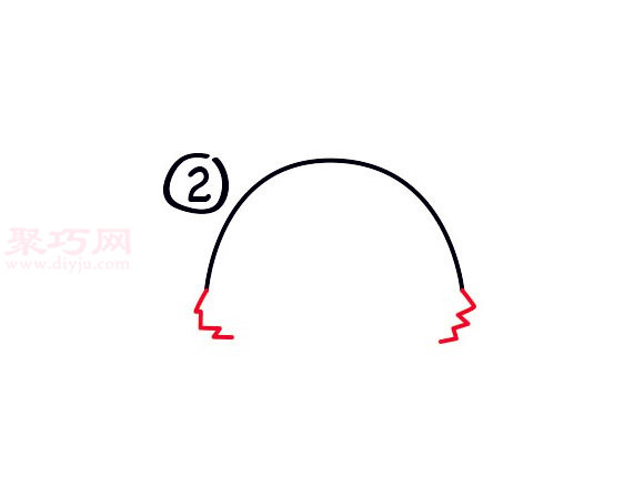 小熊猫简笔画第2步