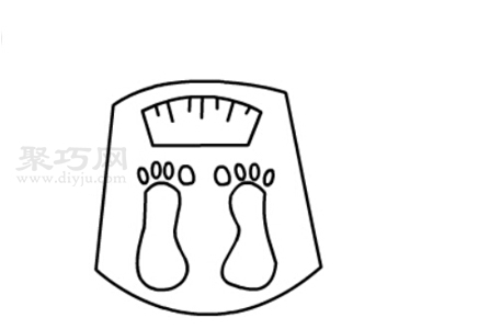 体重秤画法简单又漂亮 来学体重秤简笔画