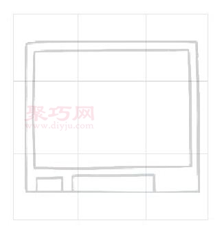 电视机画法第4步