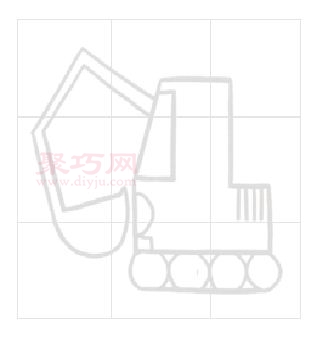 挖掘机画法第4步