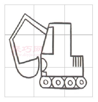 挖掘机画法第6步
