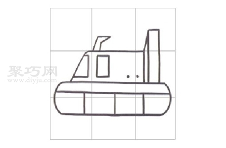 怎么画气垫船 来学气垫船简笔画画法