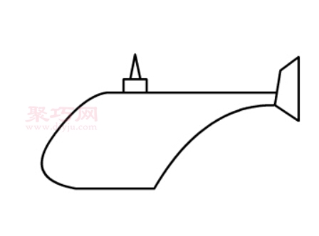 直升飞机画法第2步
