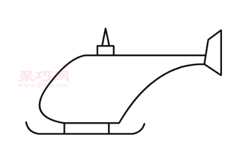直升飞机画法第3步