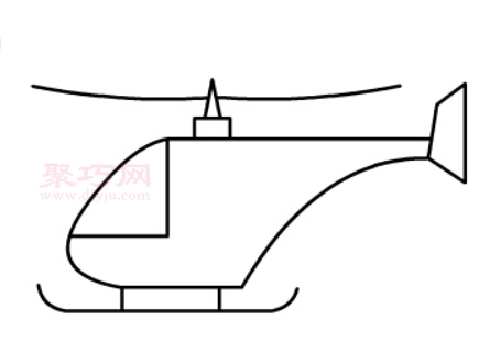 直升飞机画法第4步