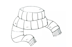 围巾如何画好看又简单 围巾简笔画步骤
