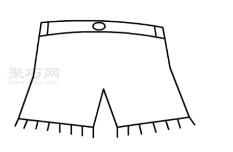 花短裤简笔画教程 小聚教你画花短裤