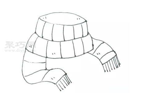 围巾如何画好看又简单 围巾简笔画步骤