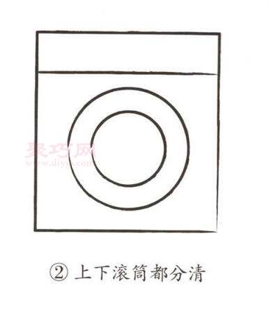 洗衣机画法第2步