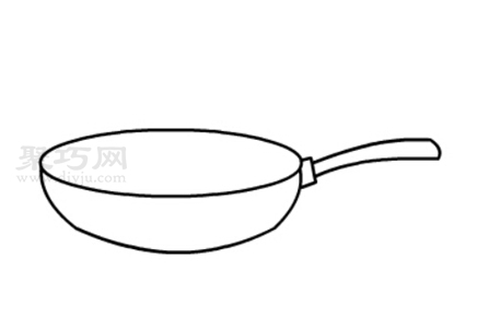 炒锅画法简单又漂亮 来学炒锅简笔画