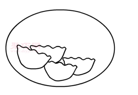 饺子画法第4步