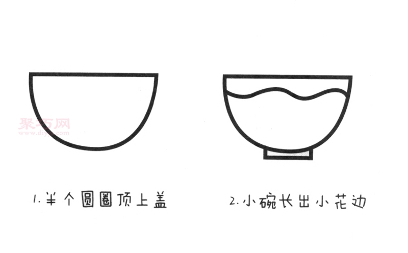 餐具画法第4步