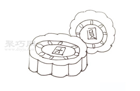 如何画月饼最简单 月饼简笔画步骤