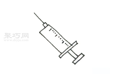 6步画注射器 一起来学注射器简笔画