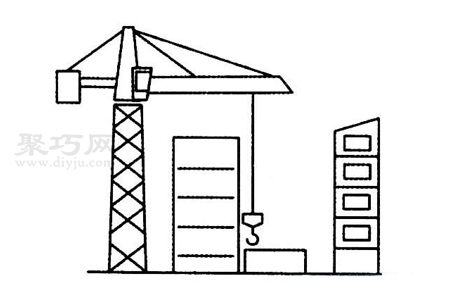 建筑工地画法简单又漂亮