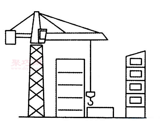 建筑工地画法第3步