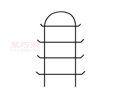 圆顶塔画法第2步